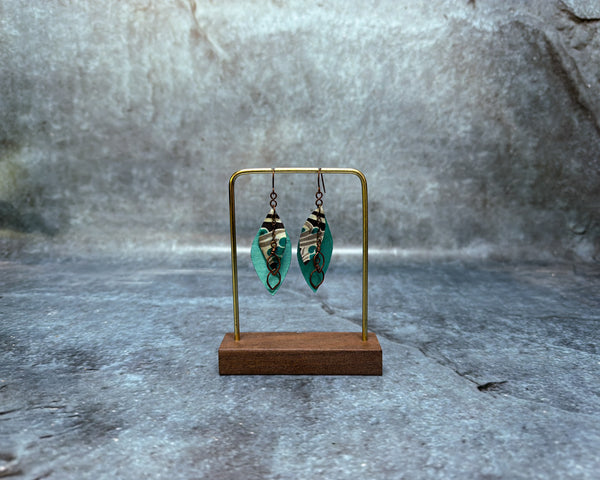 EarringsSari Leaf Mix colours