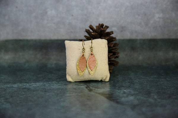 Hammered Leaf Earrings