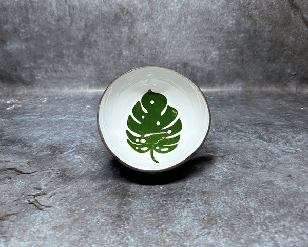 Coconut shell w-leafe inside