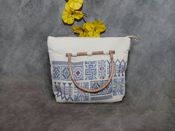 Bag-w,Crosstich Blue,red