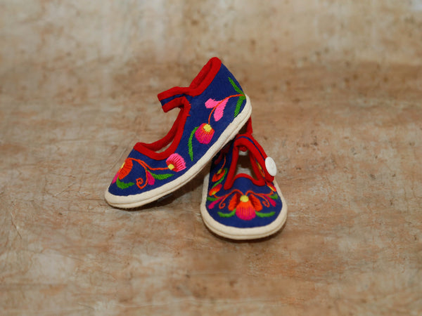 Embroidered Shoe Magnet  Blue'L'