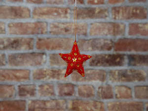 Star with sequins red'S'