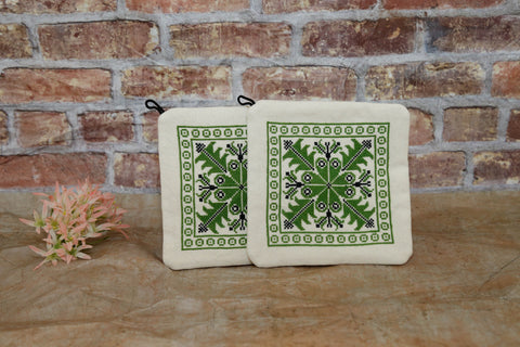 Pot Holders - Hebron (Green)