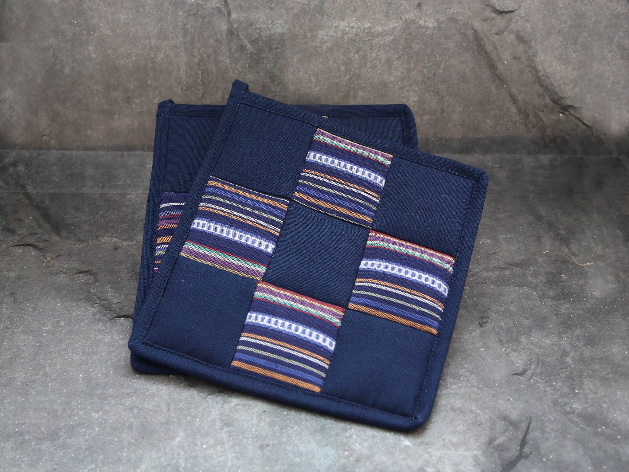 Cotton Pot Holder set(blue)