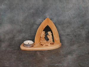 Nativity with tea light candle