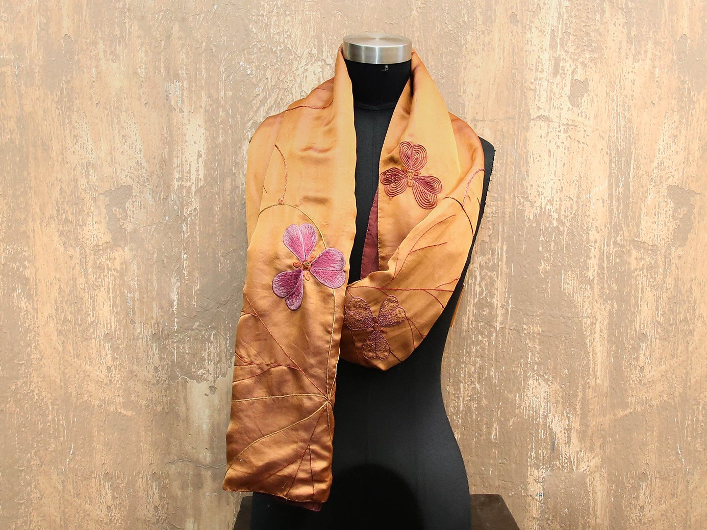 Scarf-Frivole,Purple 40cm wide