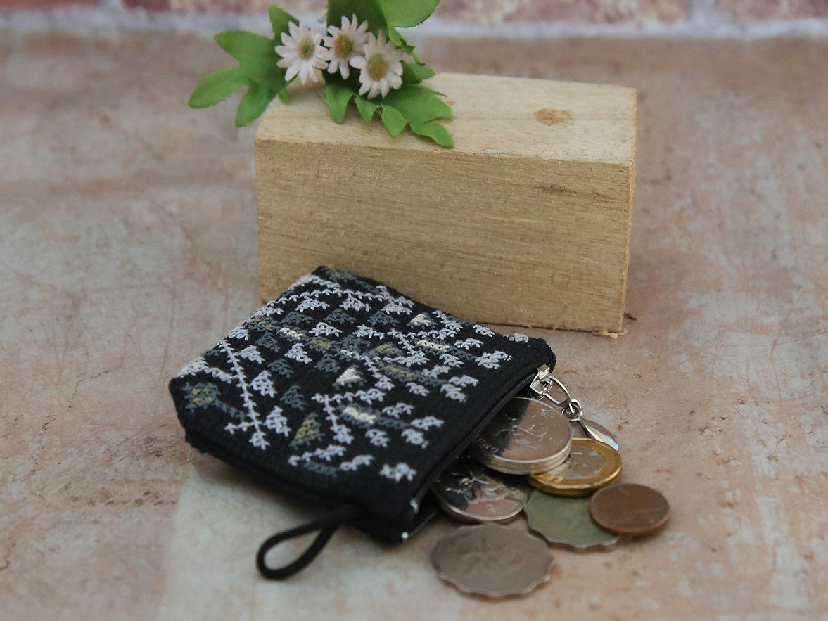Idna Mini Coin Purse black grey