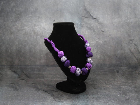 Silk  Necklace Violet