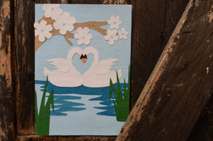 Card Swans in Love