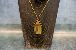 Triangle Fringe Necklace barss & Copper