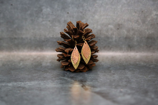 Hammered Leaf Earrings