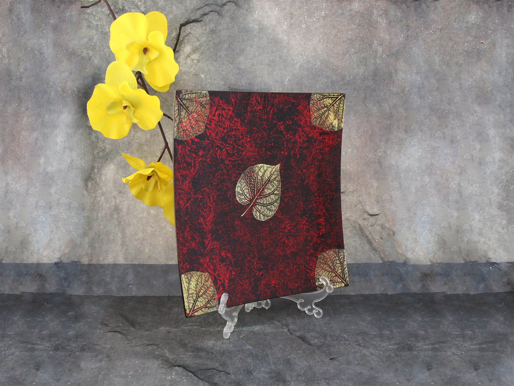 Square Plate (large)red