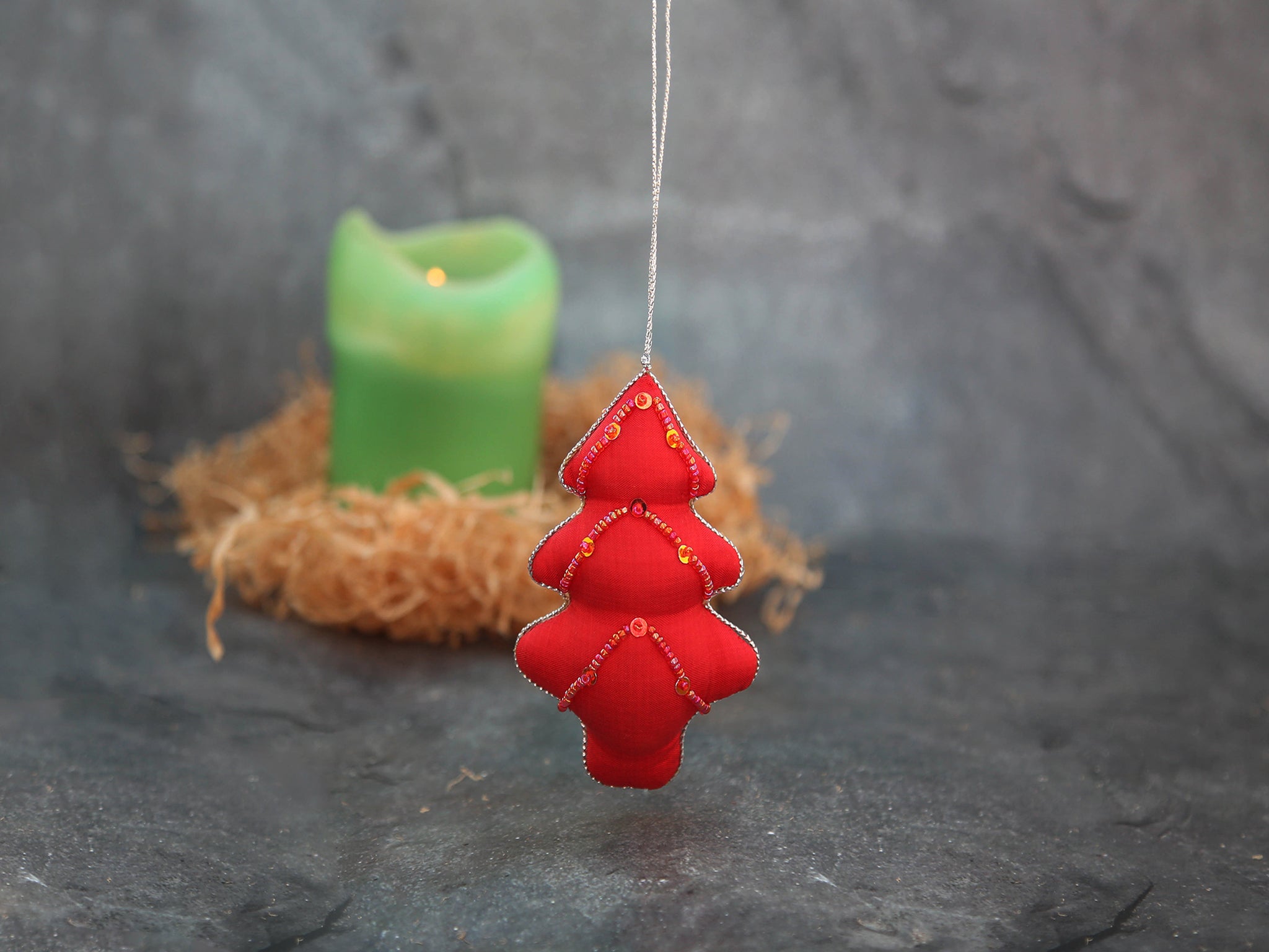 Ornament - Red Christmas Tree