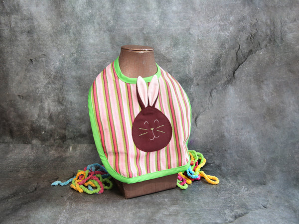 Baby Bib striped bunny