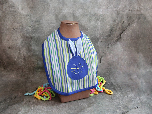 Baby Bib striped bunny