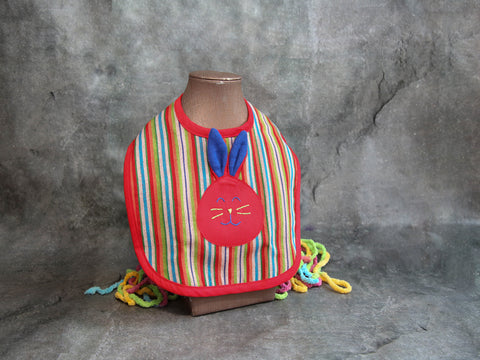 Baby Bib striped bunny