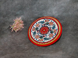 Ceramic plate red 21cm
