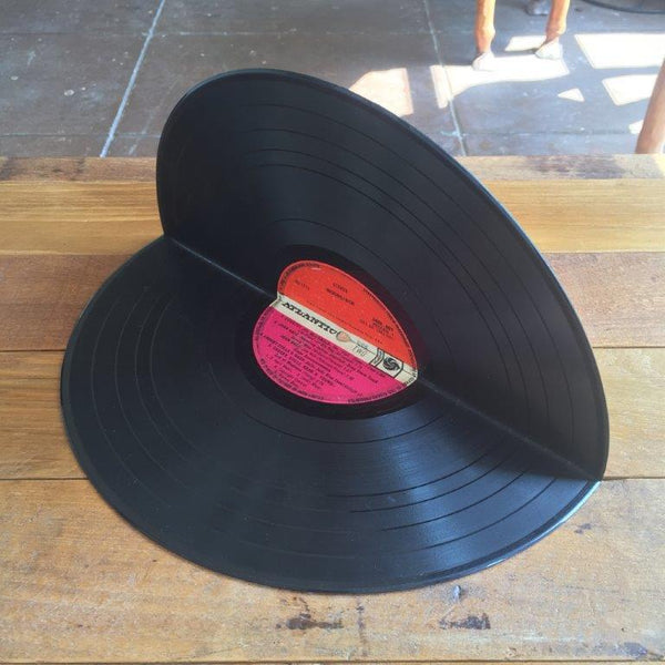 Upcycled Vinyl Record Book Ends