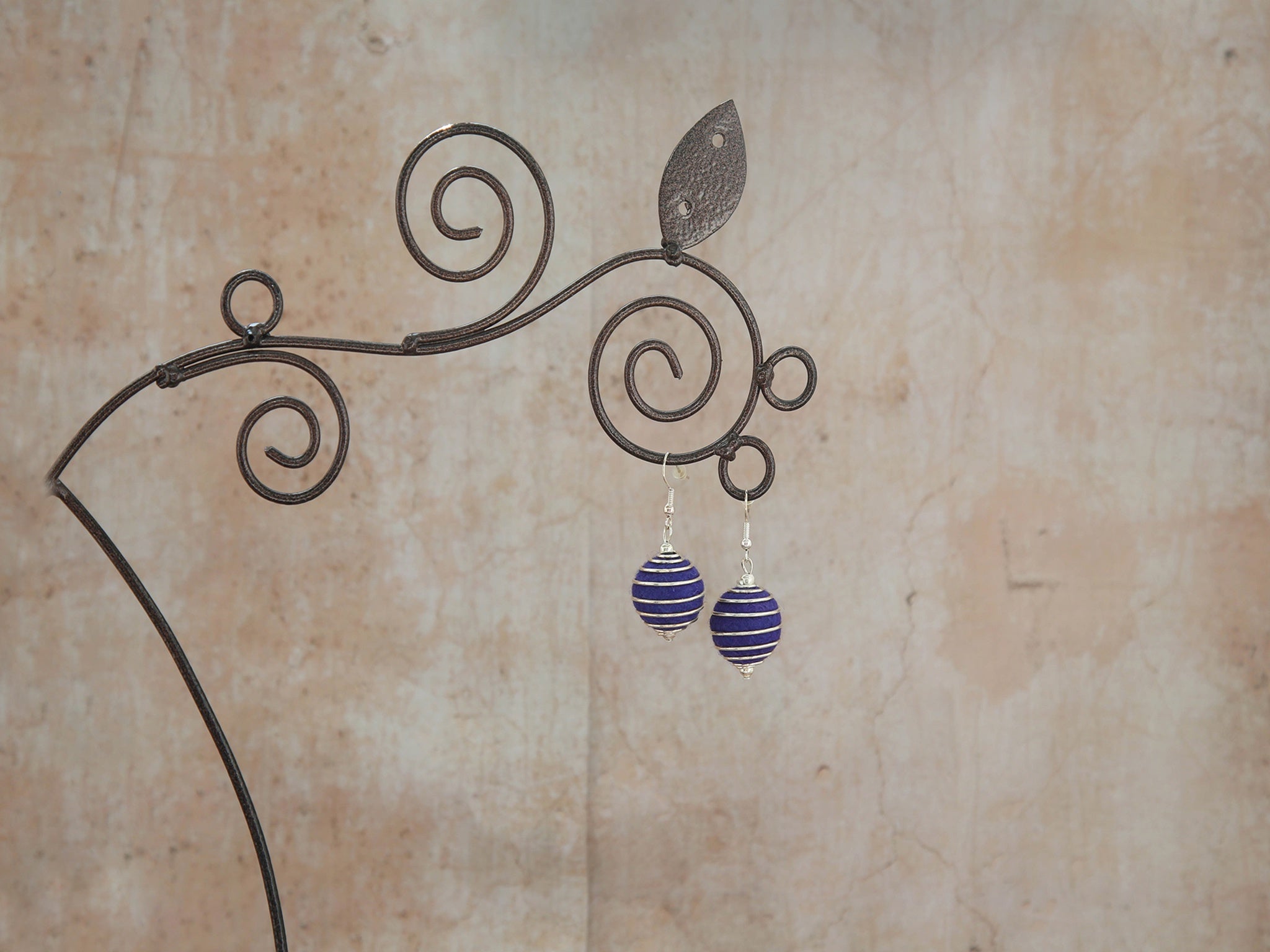 Saturn Earrings (Purple)
