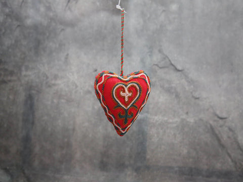 Ornament, EMB, Heart, Redmini