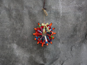 small wreath ornament w/ worry dolls