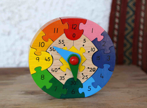 Puzzle Clock w/Hours & Seconds