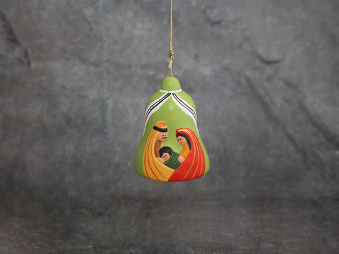 Nativity bell Clay Red&Green