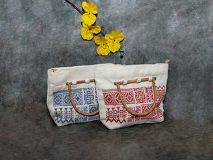Bag-w,Crosstich Blue,red